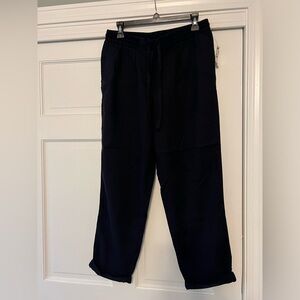 Talbots Easy Drawstring Pants Navy M 8 10